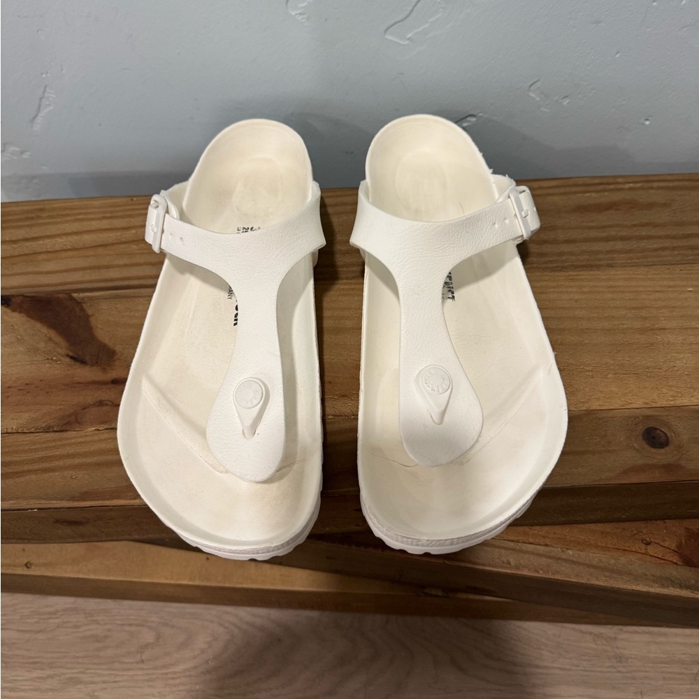 Birkenstock White Women's Gizeh EVA Sandal